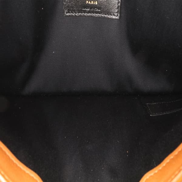 Pre-owned Saint Laurent Canvas Uptown Pouch Brown