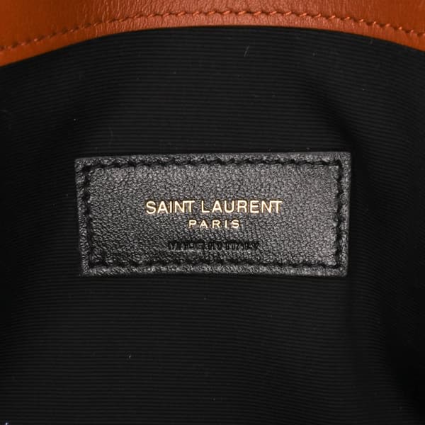 Pre-owned Saint Laurent Canvas Uptown Pouch Brown