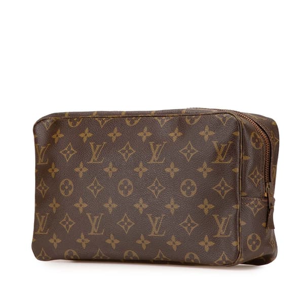 Pre-owned Louis Vuitton Monogram Trousse Toilette 28 Brown