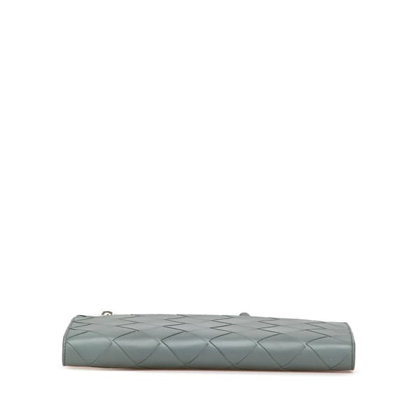 Pre-owned Bottega Veneta Maxi Nappa Intrecciato Clutch Green
