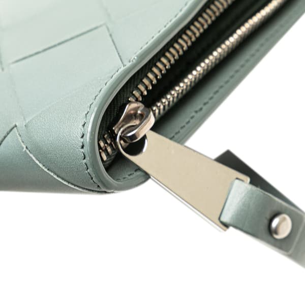 Pre-owned Bottega Veneta Maxi Nappa Intrecciato Clutch Green