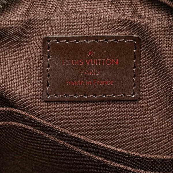 Pre-owned Louis Vuitton Damier Ebene Pochette Billets Macao Brown
