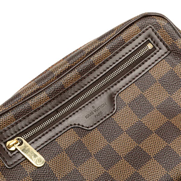 Pre-owned Louis Vuitton Damier Ebene Pochette Billets Macao Brown