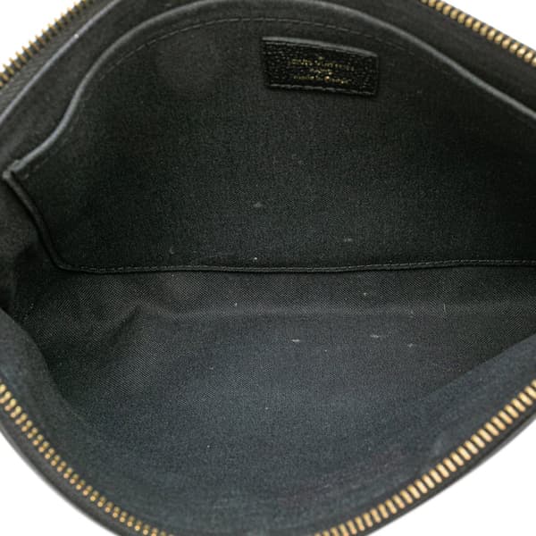 Pre-owned Louis Vuitton Monogram Empreinte Daily Pouch Black