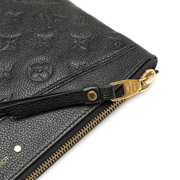 Pre-owned Louis Vuitton Monogram Empreinte Daily Pouch Black