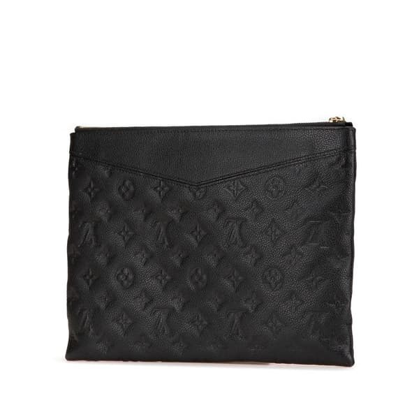 Pre-owned Louis Vuitton Monogram Empreinte Daily Pouch Black