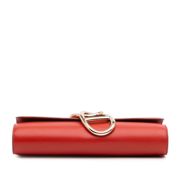 Pre-owned Hermès Tadelakt Egee Clutch Red