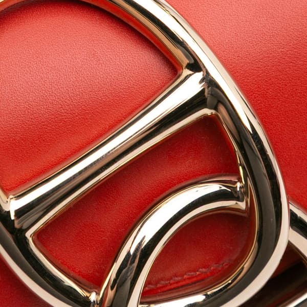 Pre-owned Hermès Tadelakt Egee Clutch Red