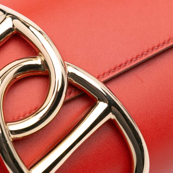Pre-owned Hermès Tadelakt Egee Clutch Red