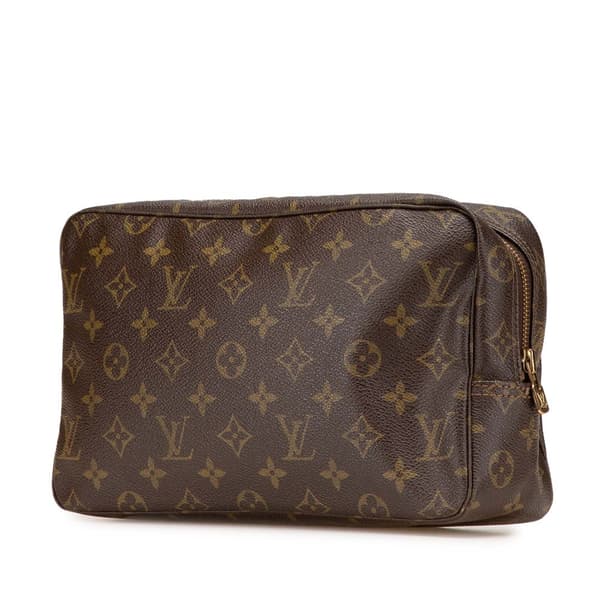 Pre-owned Louis Vuitton Monogram Trousse Toilette 28 Brown