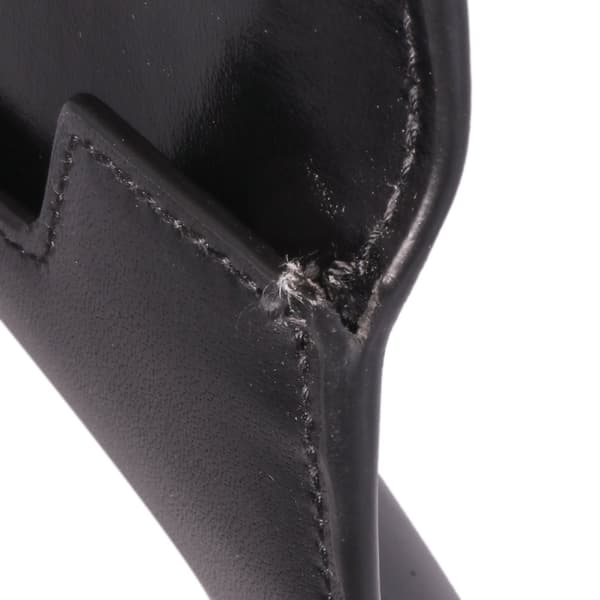 Pre-owned Saint Laurent Smooth Shiny Calfskin Monogram Uptown Pouch Black