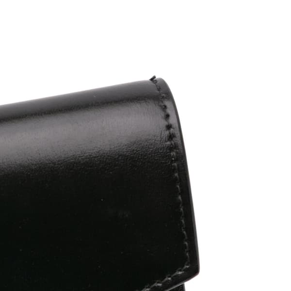 Pre-owned Saint Laurent Smooth Shiny Calfskin Monogram Uptown Pouch Black