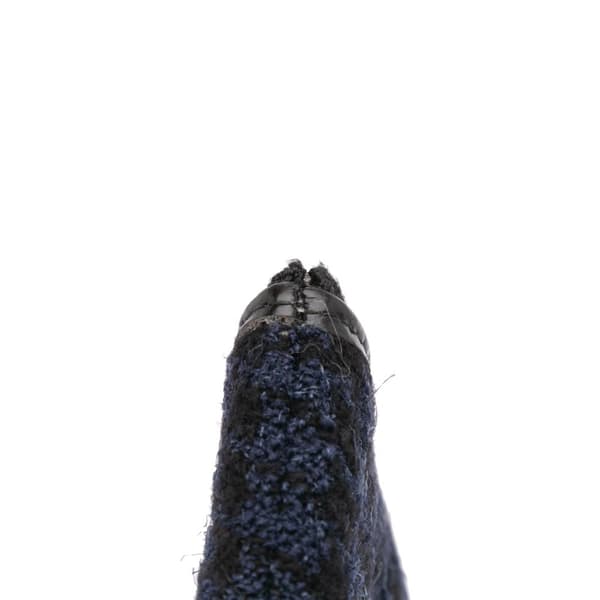 Pre-owned Chanel Quilted Tweed and Calfskin Embroidered Gabrielle Clutch Blue