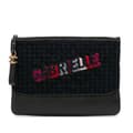 Pikkukuva 1 / 10: Pre-owned Chanel Quilted Tweed and Calfskin Embroidered Gabrielle Clutch Blue