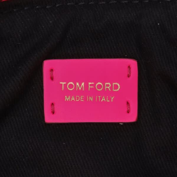 Pre-owned Tom Ford Quilted Calfskin TF Clutch Pink