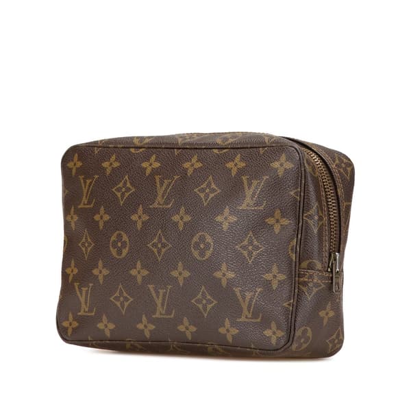 Pre-owned Louis Vuitton Monogram Trousse Toilette 23 Brown