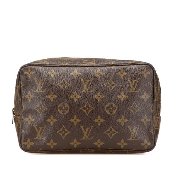 Pre-owned Louis Vuitton Monogram Trousse Toilette 23 Brown