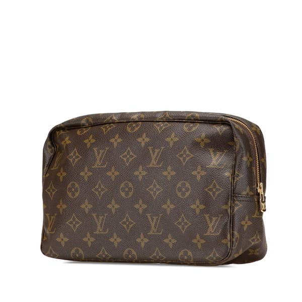 Pre-owned Louis Vuitton Monogram Trousse Toilette 28 Brown