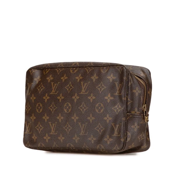 Pre-owned Louis Vuitton Monogram Trousse Toilette 28 Brown