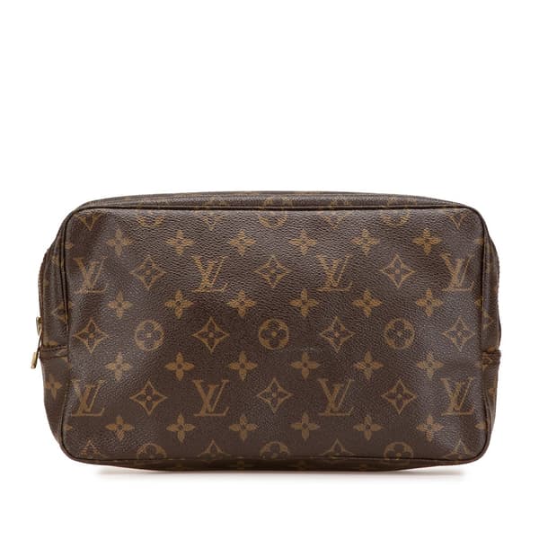 Pre-owned Louis Vuitton Monogram Trousse Toilette 28 Brown