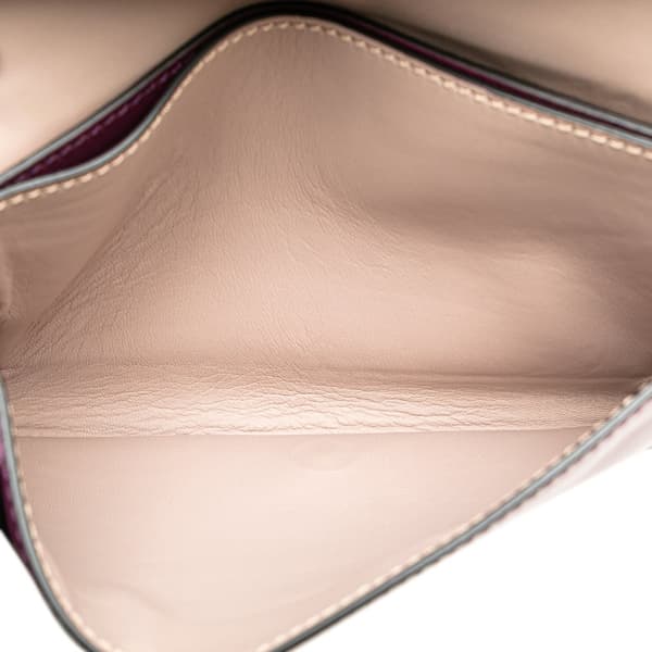 Pre-owned Valentino Nappa Rockstud Wristlet Clutch Purple