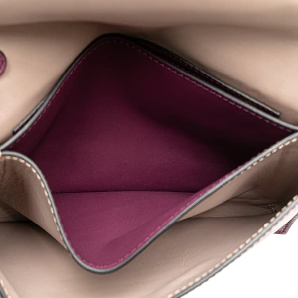 Pre-owned Valentino Nappa Rockstud Wristlet Clutch Purple