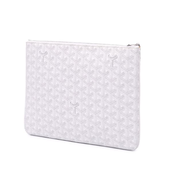 Pre-owned Goyard Goyardine Senat MM White