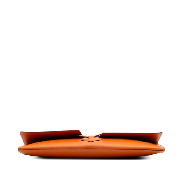 Pre-owned Hermès Chamonix Maharani Clutch Orange