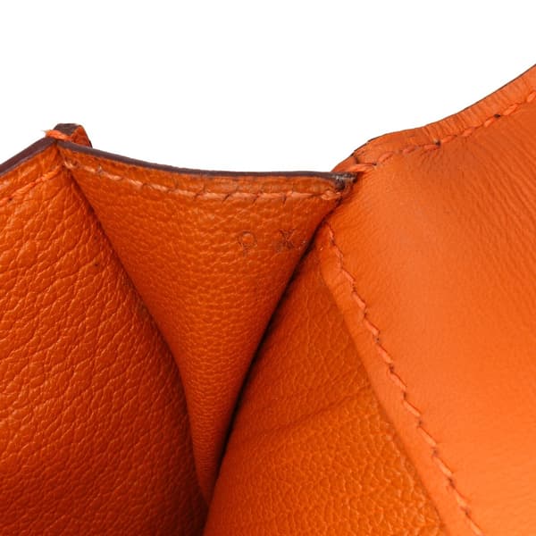Pre-owned Hermès Chamonix Maharani Clutch Orange