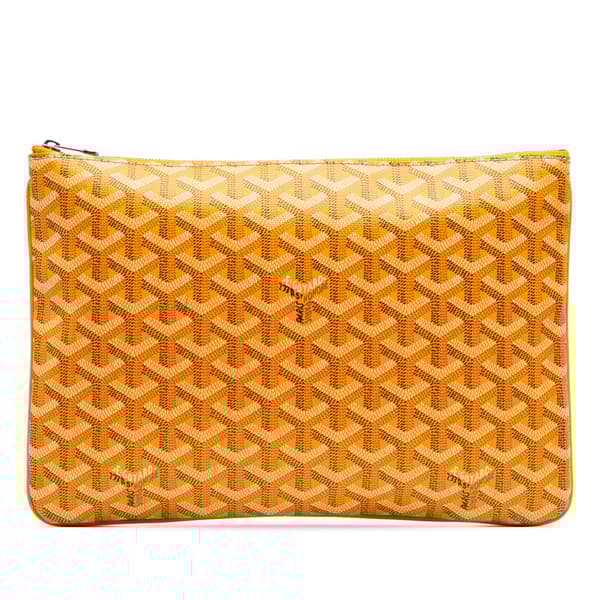 Pre-owned Goyard Goyardine Senat MM Yellow