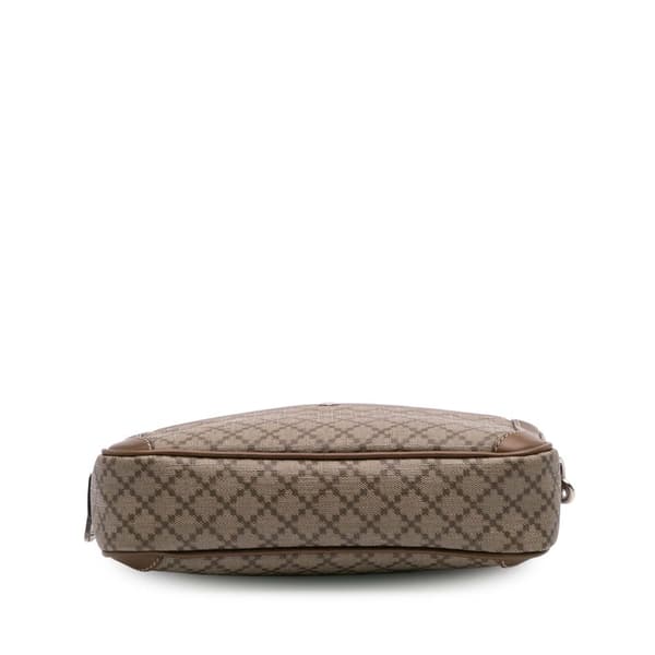 Pre-owned Gucci Diamante Coated Canvas Clutch Brown