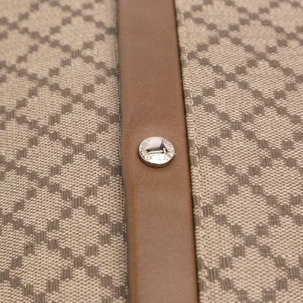 Pre-owned Gucci Diamante Coated Canvas Clutch Brown