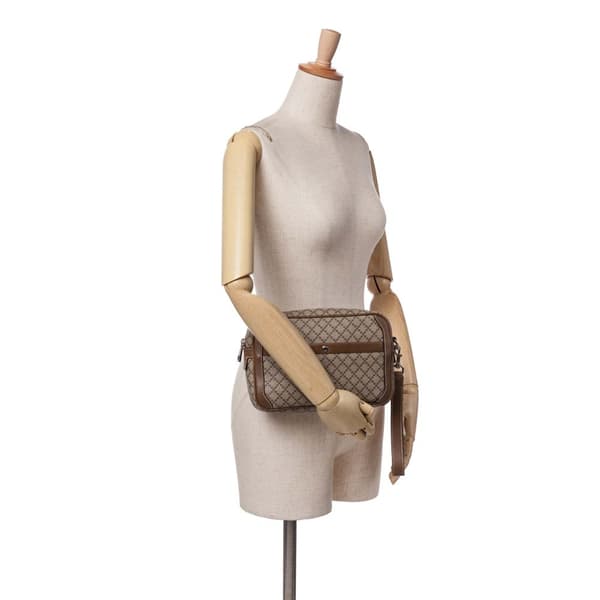 Pre-owned Gucci Diamante Coated Canvas Clutch Brown