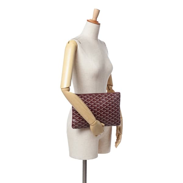 Pre-owned Goyard Goyardine Senat MM Red