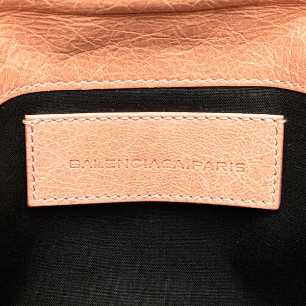 Pre-owned Balenciaga Lambskin Motocross Classic Envelope Clutch Pink
