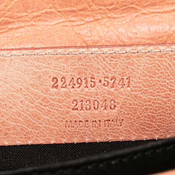 Pre-owned Balenciaga Lambskin Motocross Classic Envelope Clutch Pink
