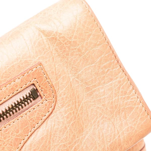 Pre-owned Balenciaga Lambskin Motocross Classic Envelope Clutch Pink