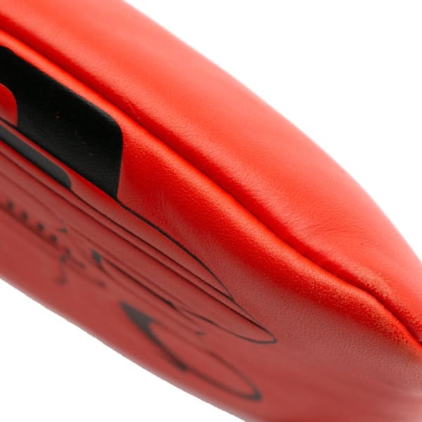 Pre-owned Chanel Medium Printed Lambskin Cuba La Habana O Case Clutch Red