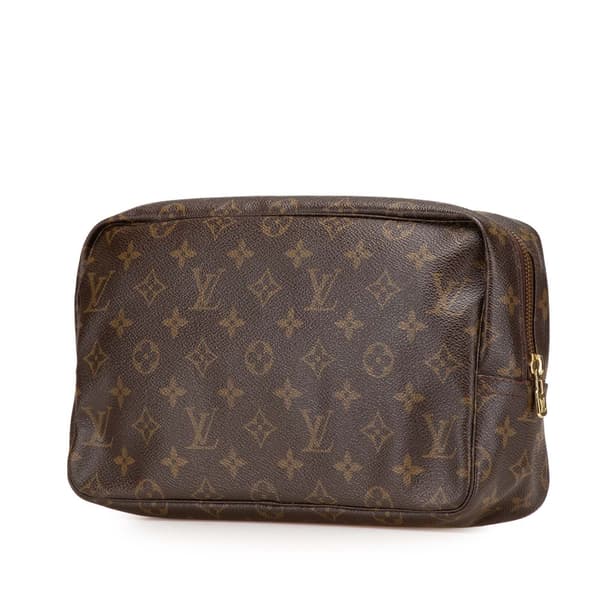 Pre-owned Louis Vuitton Monogram Trousse Toilette 28 Brown