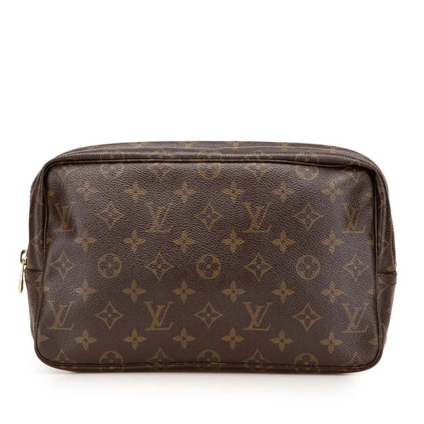 Pre-owned Louis Vuitton Monogram Trousse Toilette 28 Brown