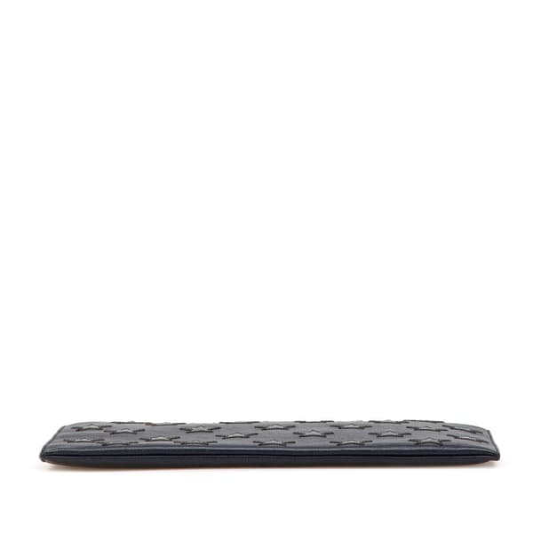 Pre-owned Saint Laurent Leather Star Clutch Blue