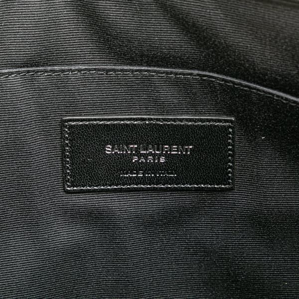 Pre-owned Saint Laurent Leather Star Clutch Blue