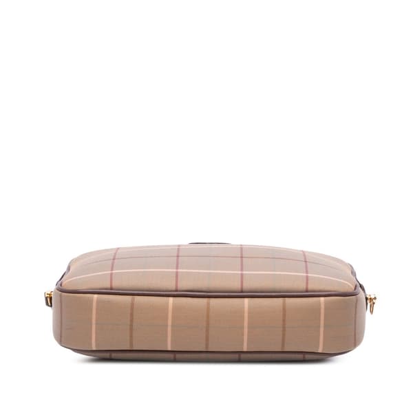 Pre-owned Burberry Vintage Check Canvas Clutch Brown
