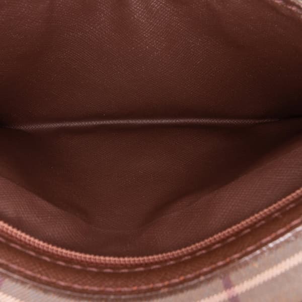 Pre-owned Burberry Vintage Check Canvas Clutch Brown