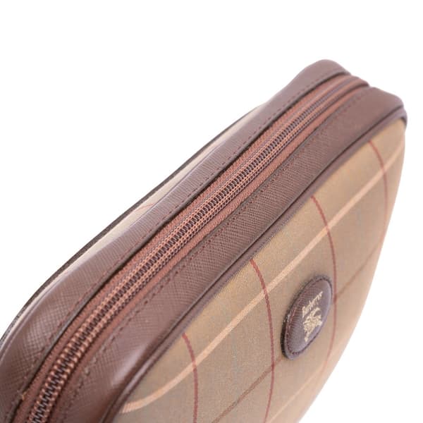 Pre-owned Burberry Vintage Check Canvas Clutch Brown