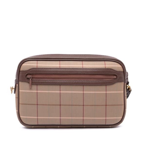Pre-owned Burberry Vintage Check Canvas Clutch Brown
