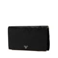 Miniatyrbilde 2 av 10: Pre-owned Prada Satin Applique Clutch Black