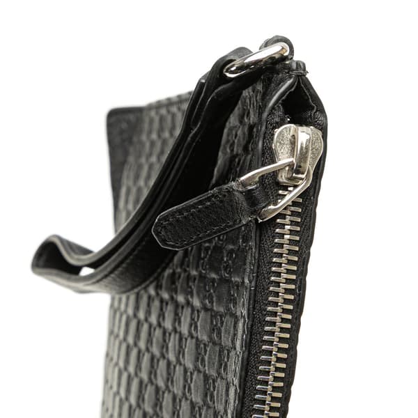 Pre-owned Gucci Microguccissima Clutch Black