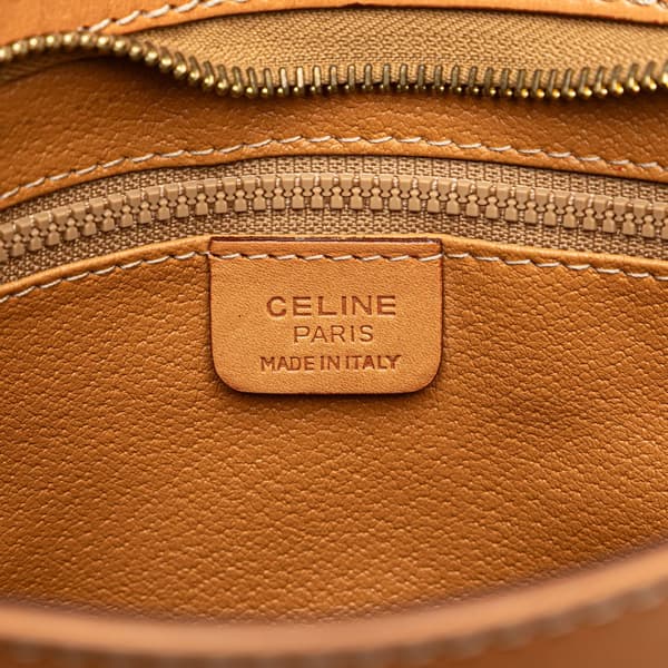 Pre-owned Celine Macadam Coated Canvas Clutch Brown