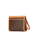 Miniatyrbillede 2 af 10: Pre-owned Celine Macadam Coated Canvas Clutch Brown